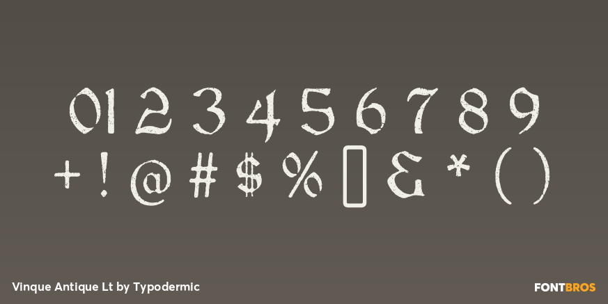 Vinque Antique Lt Font Poster #1
