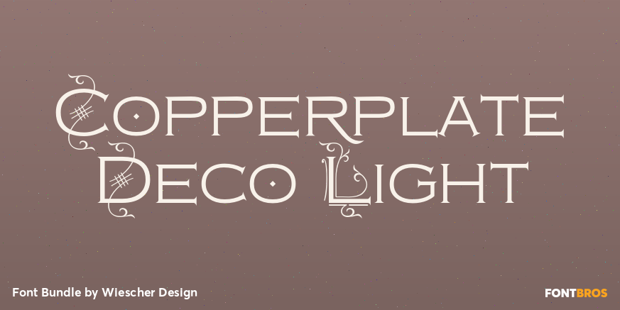 Copperplate Deco Light Font Poster #1