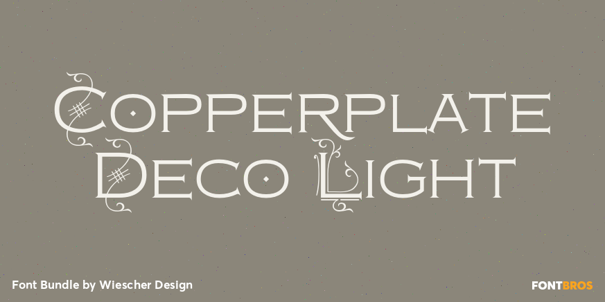 Copperplate Deco Light Font Poster #1