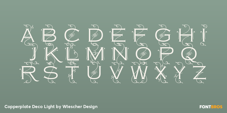 Copperplate Deco Light Font Poster #2