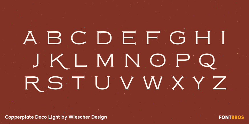 Copperplate Deco Light Font Poster #3