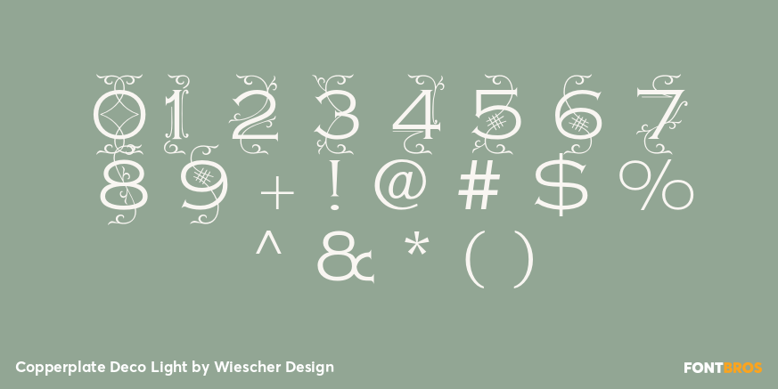 Copperplate Deco Light Font Poster #4
