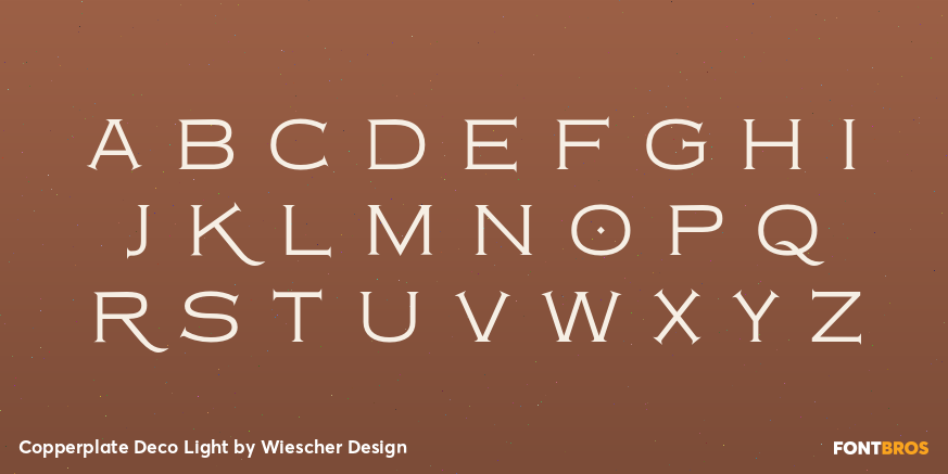 Copperplate Deco Light Font Poster #1