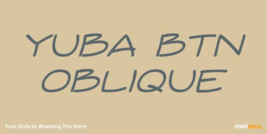 Yuba BTN Oblique Font Poster #1