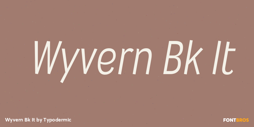 Wyvern Bk It Font Poster #1