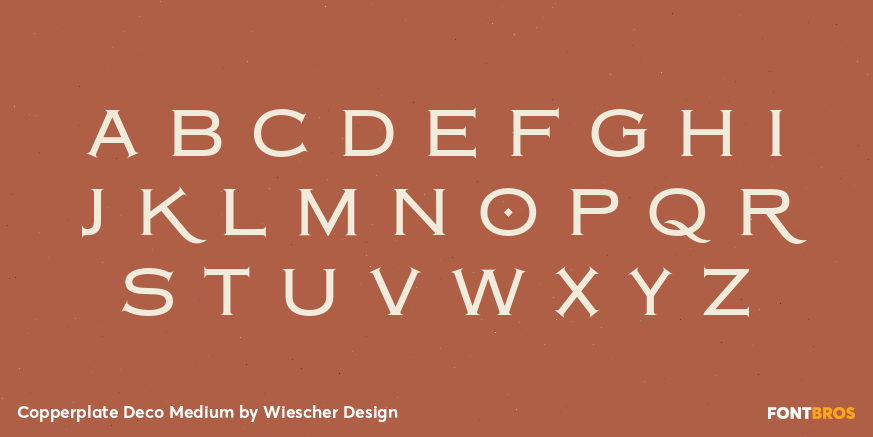 Copperplate Deco Medium Font Poster #1