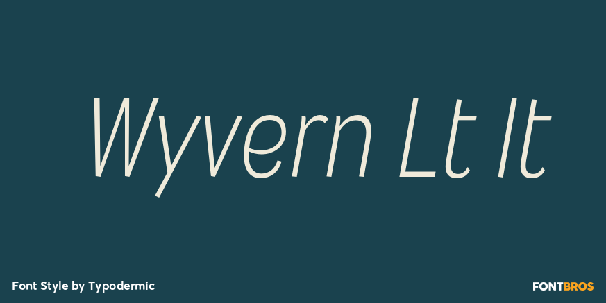 Wyvern Lt It Font Poster #1