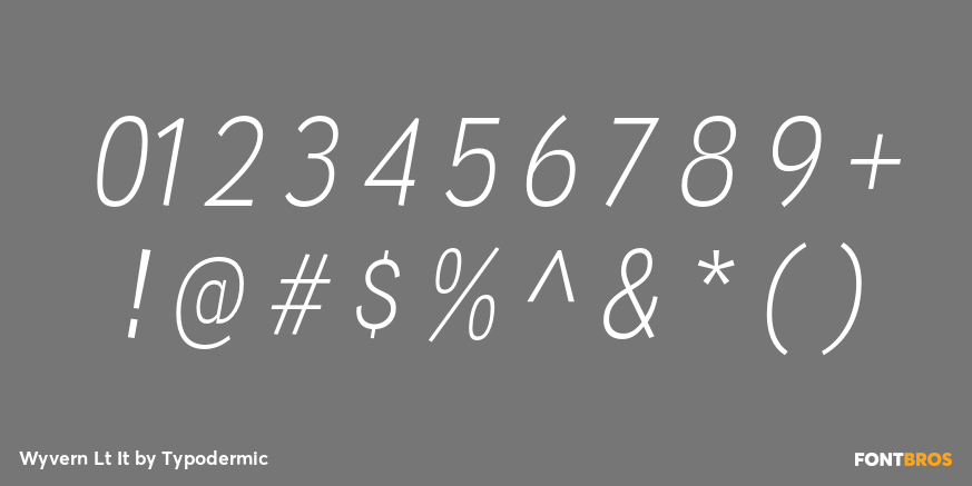 Wyvern Lt It Font Poster #1