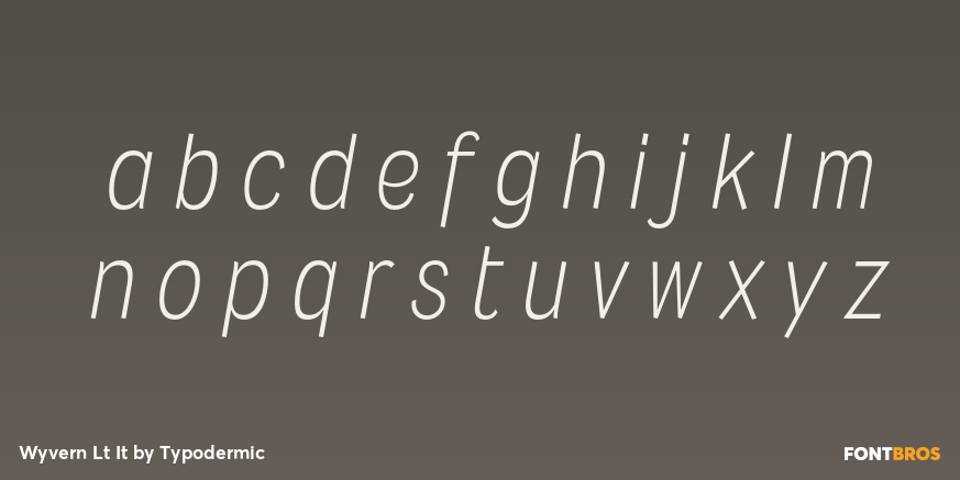 Wyvern Lt It Font Poster #3