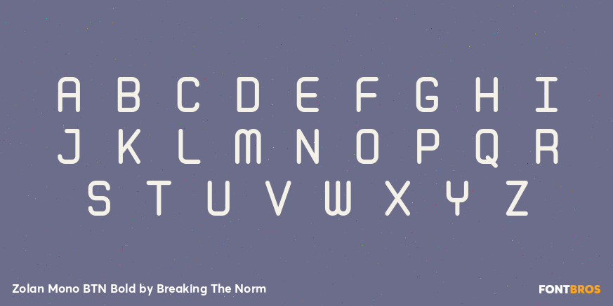 Zolan Mono BTN Bold Font Poster #2