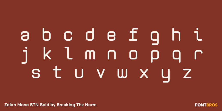 Zolan Mono BTN Bold Font Poster #3