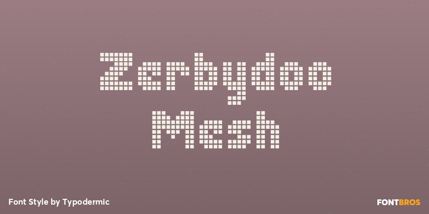 Zerbydoo Mesh Font Poster #1