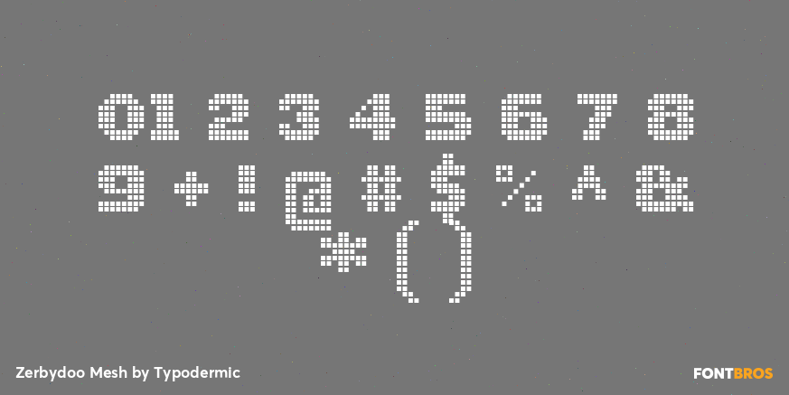 Zerbydoo Mesh Font Poster #1