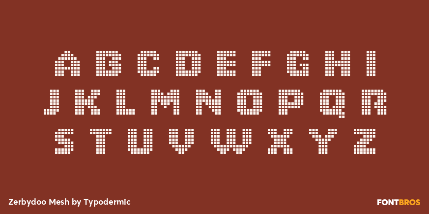 Zerbydoo Mesh Font Poster #2