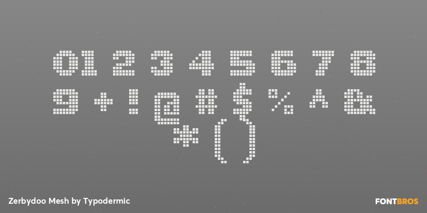 Zerbydoo Mesh Font Poster #4
