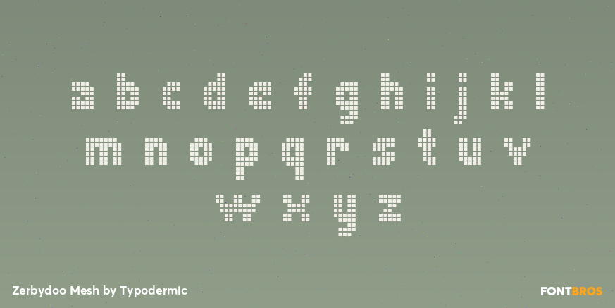 Zerbydoo Mesh Font Poster #1