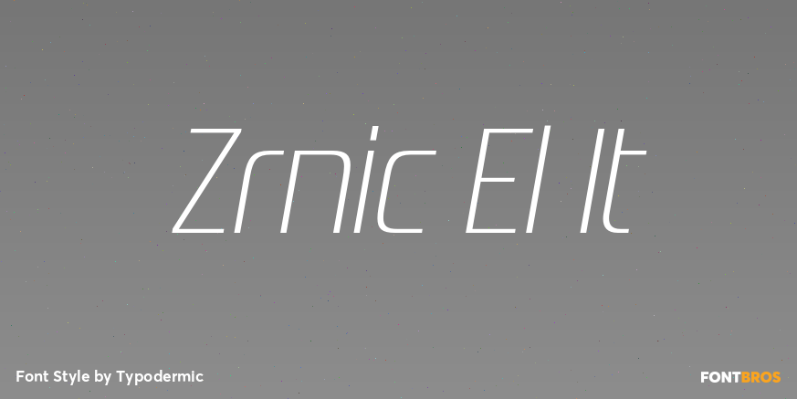 Zrnic El It Font Poster #1