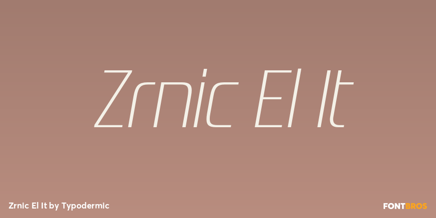 Zrnic El It Font Poster #1