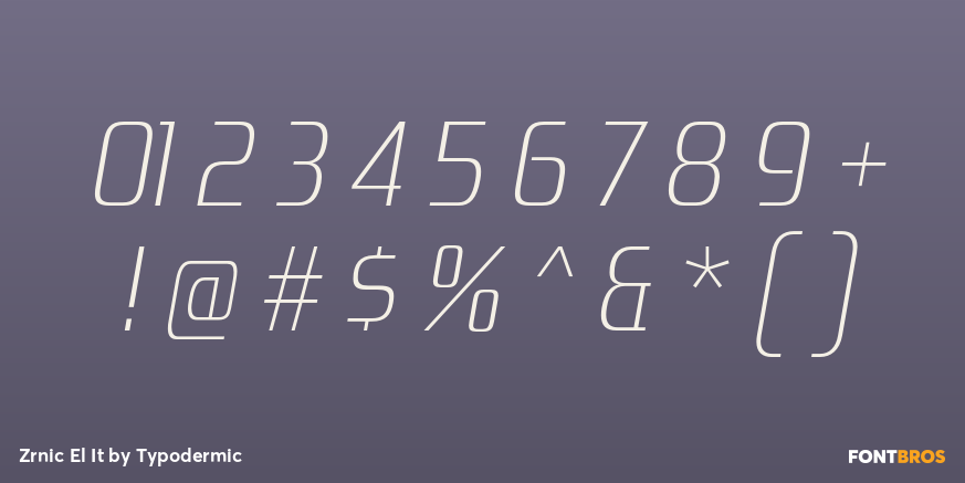 Zrnic El It Font Poster #4