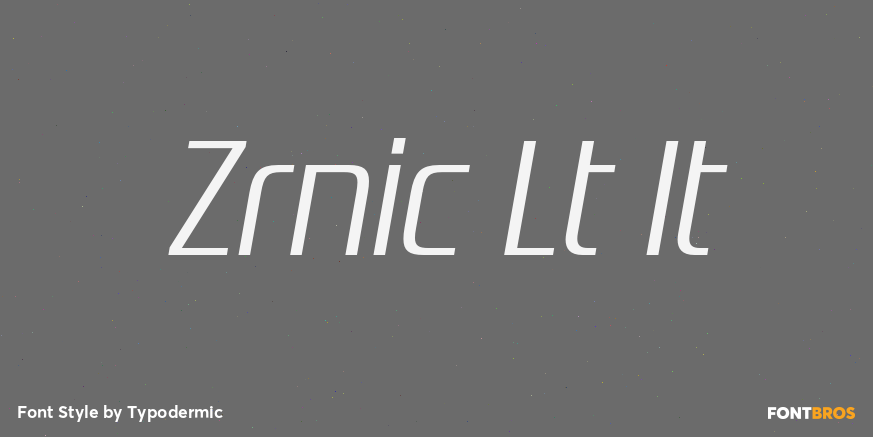 Zrnic Lt It Font Poster #1