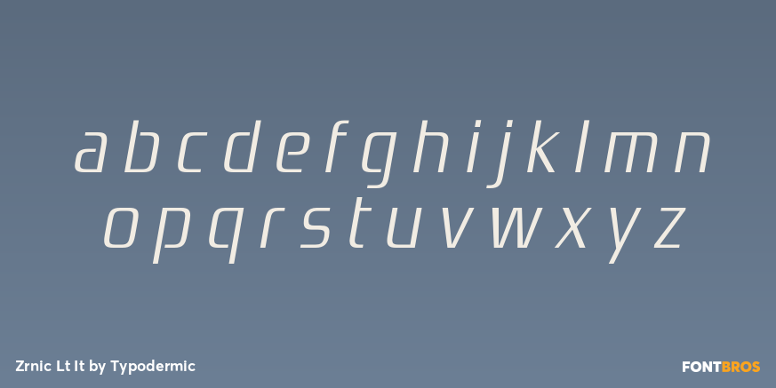 Zrnic Lt It Font Poster #3