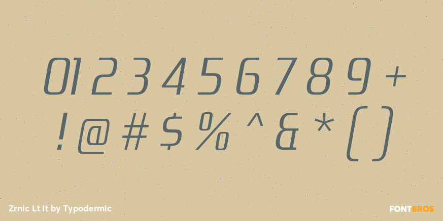 Zrnic Lt It Font Poster #4