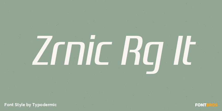 Zrnic Rg It Font Poster #1
