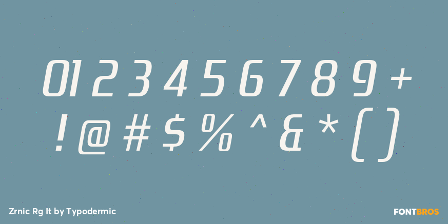 Zrnic Rg It Font Poster #1