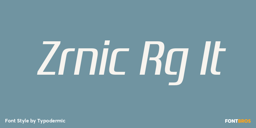Zrnic Rg It Font Poster #1