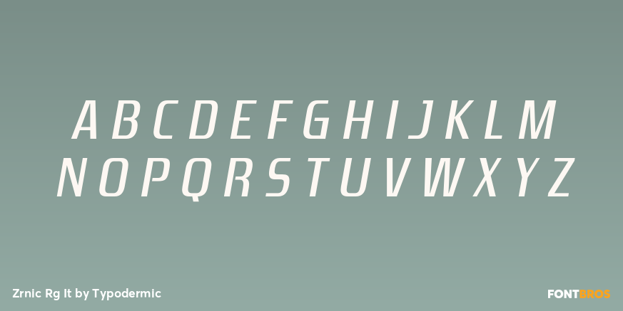 Zrnic Rg It Font Poster #2
