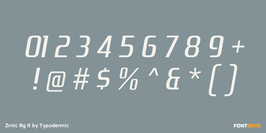 Zrnic Rg It Font Poster #4