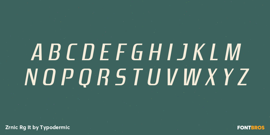 Zrnic Rg It Font Poster #1
