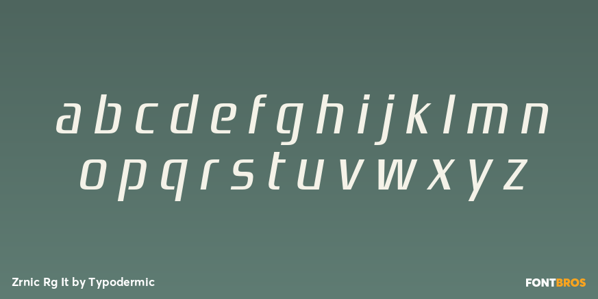 Zrnic Rg It Font Poster #1