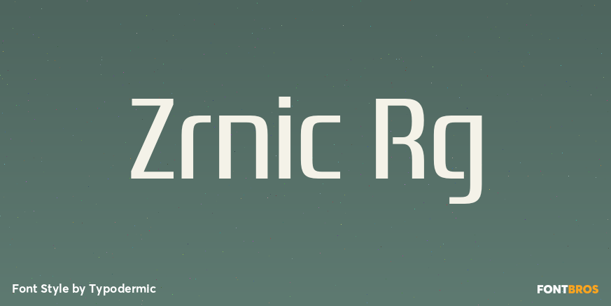 Zrnic Rg Font Poster #1
