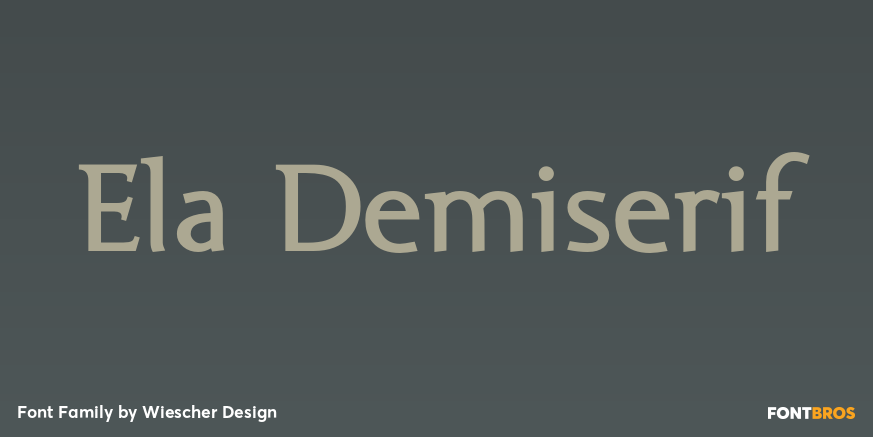 Ela Demiserif Font Poster