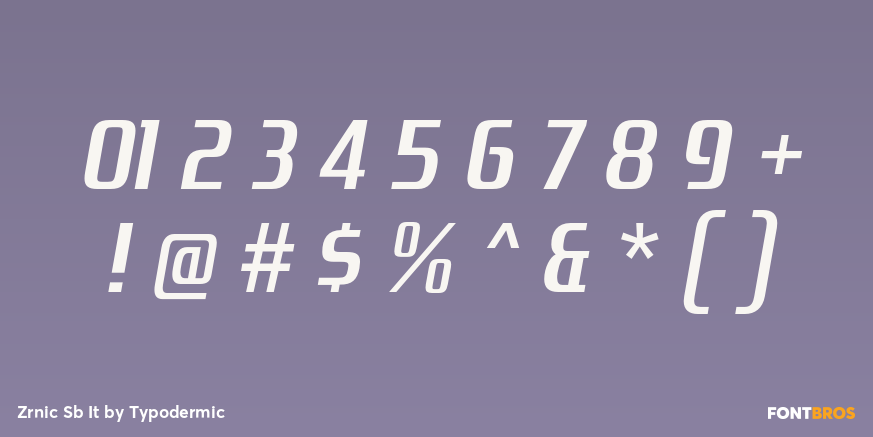 Zrnic Sb It Font Poster #1