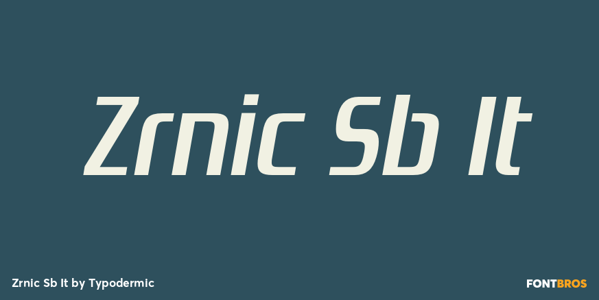 Zrnic Sb It Font Poster #1