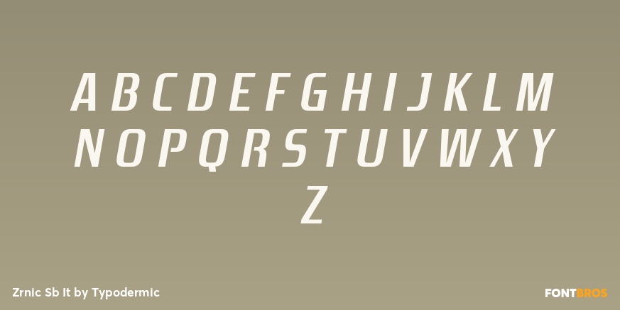 Zrnic Sb It Font Poster #2