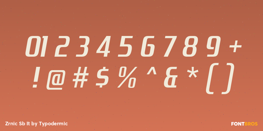 Zrnic Sb It Font Poster #4