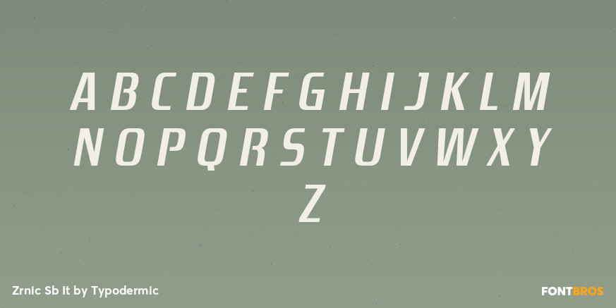 Zrnic Sb It Font Poster #1