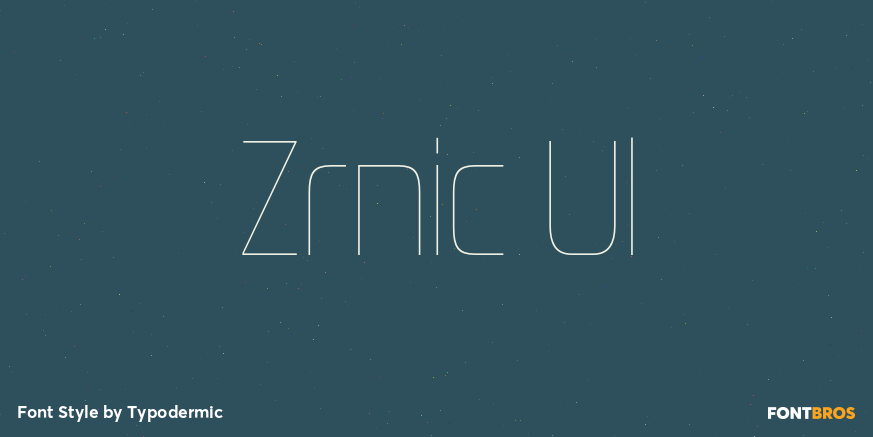 Zrnic Ul Font Poster #1