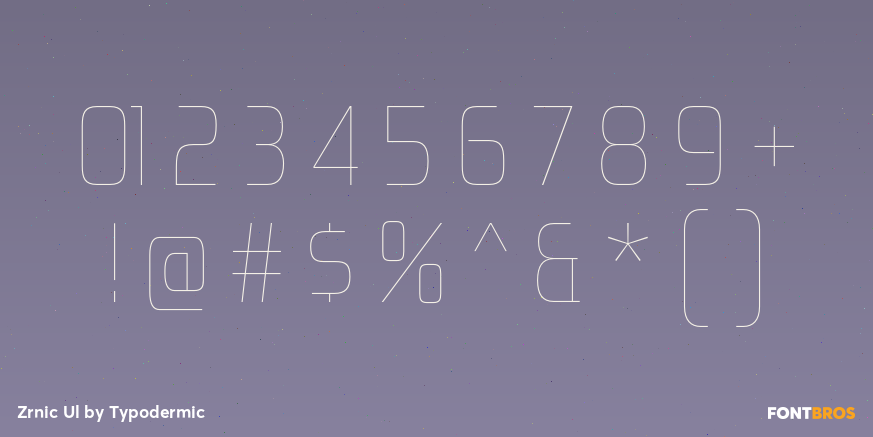 Zrnic Ul Font Poster #1