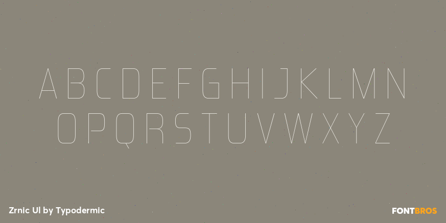 Zrnic Ul Font Poster #2