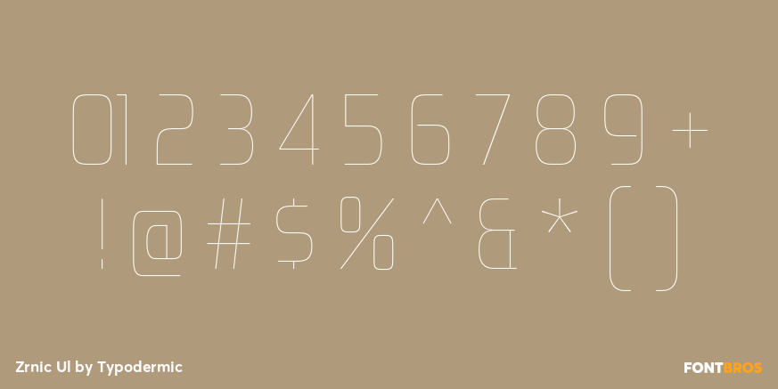 Zrnic Ul Font Poster #4