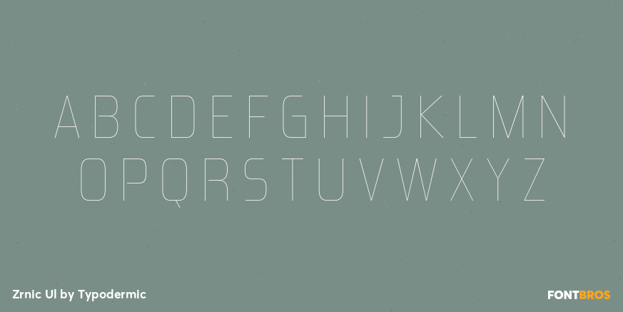 Zrnic Ul Font Poster #1