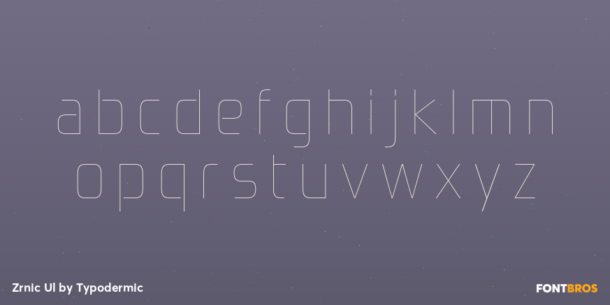 Zrnic Ul Font Poster #1