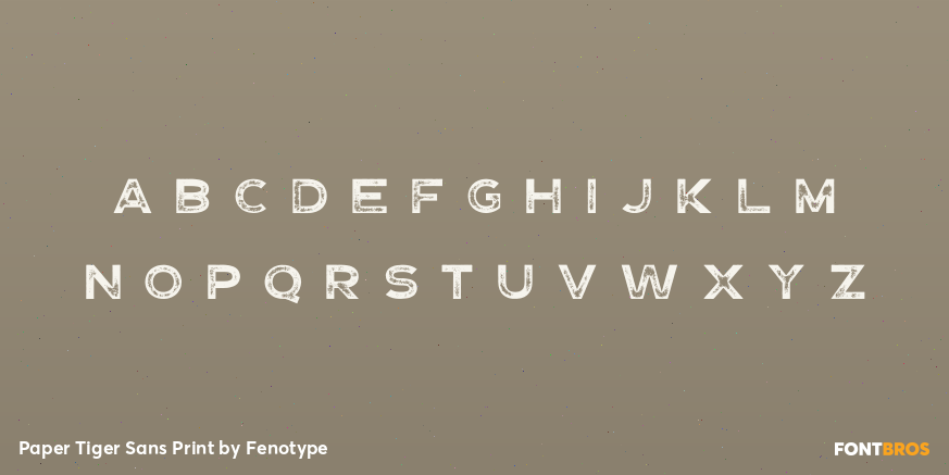 Paper Tiger Sans Print Font Poster #2
