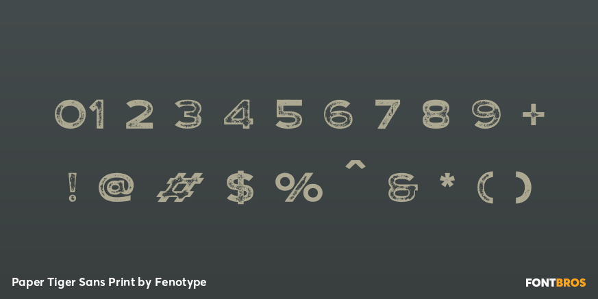 Paper Tiger Sans Print Font Poster #4