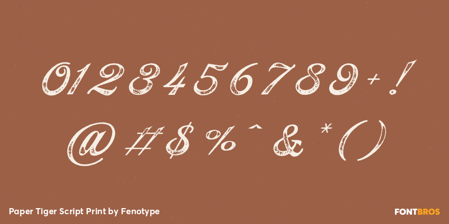 Paper Tiger Script Print Font Poster #4