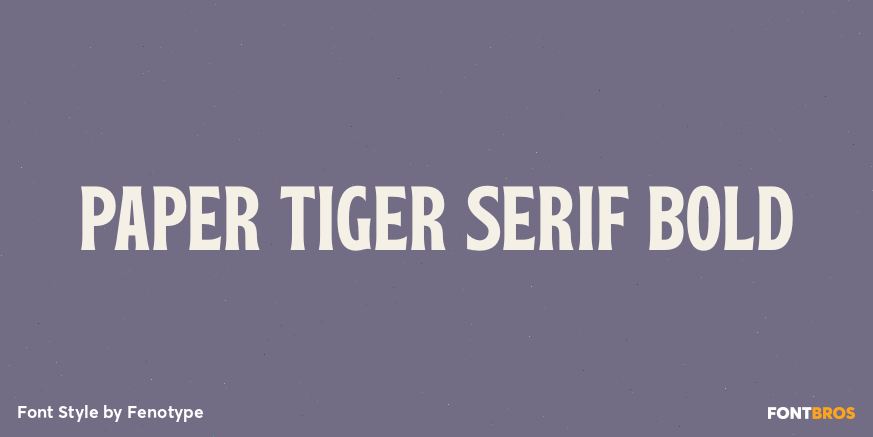 Paper Tiger Serif Bold Poster